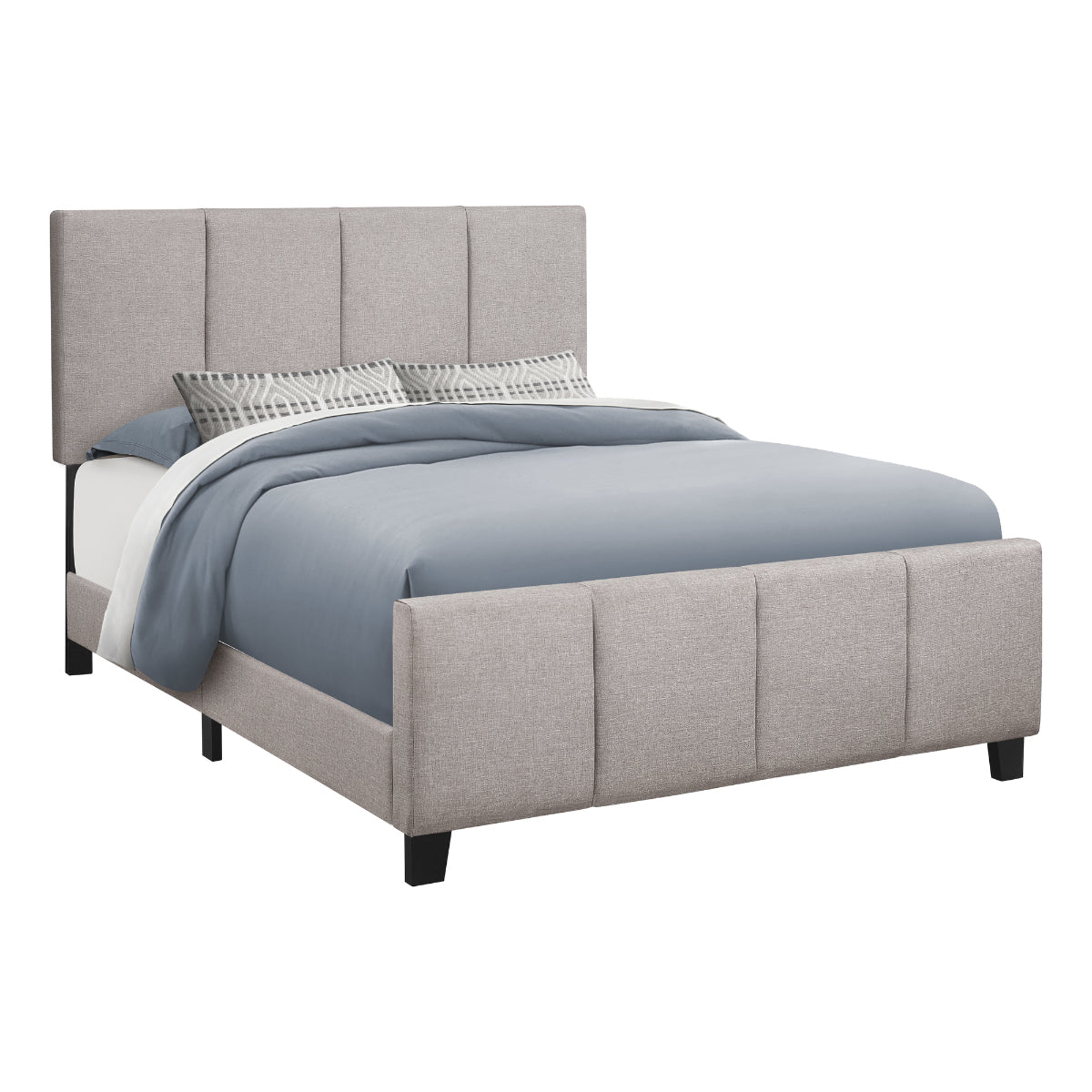 Gabrielle - Queen Bed - Grey Fabric