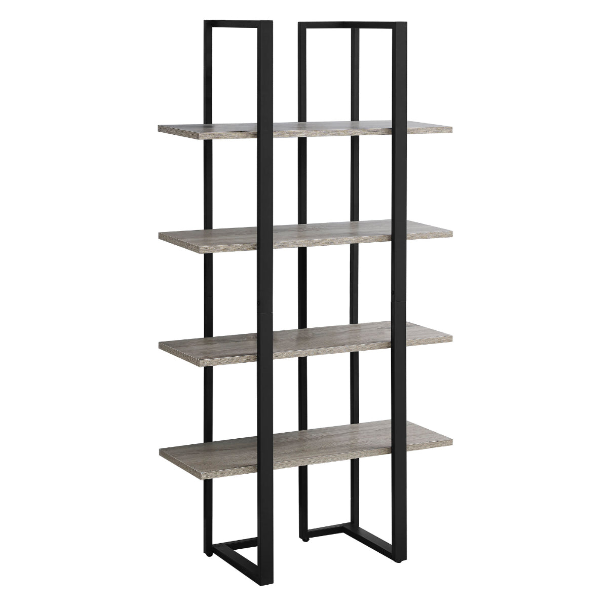 SHELF - 60"H / DARK TAUPE / BLACK METAL
