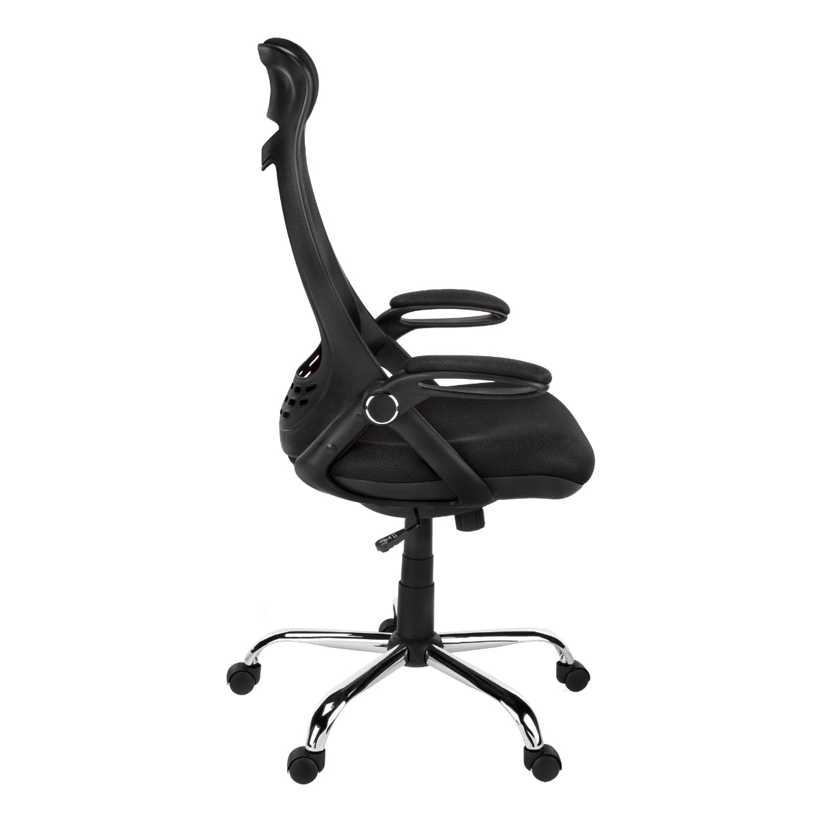 OFFICE CHAIR - BLACK MECH/CHROME EXECUTIVE HIGH BACK