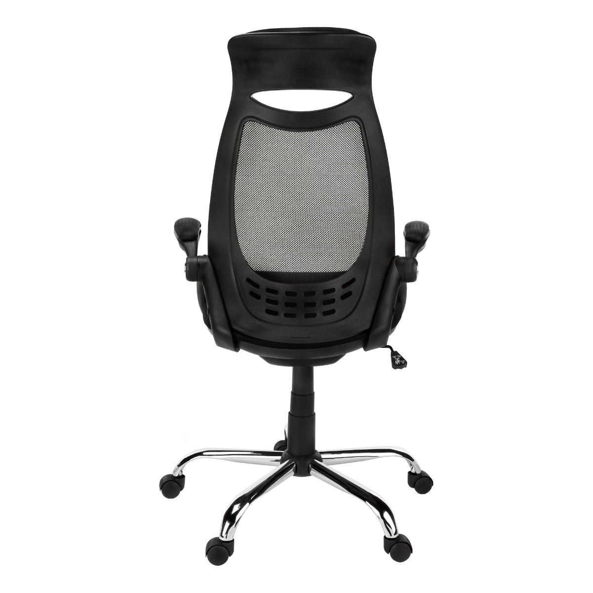 OFFICE CHAIR - BLACK MECH/CHROME EXECUTIVE HIGH BACK