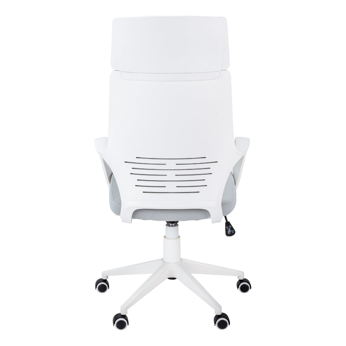 OFFICE CHAIR - WHITE / GREY FABRIC / EXECUTIVE BACK