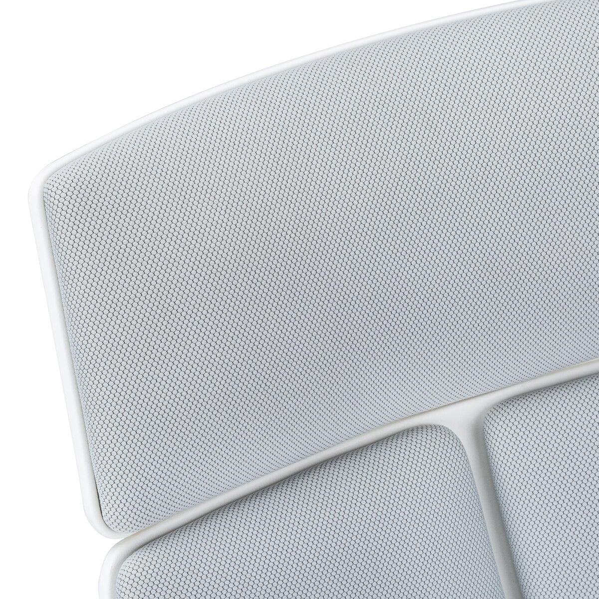 OFFICE CHAIR - WHITE / GREY FABRIC / EXECUTIVE BACK