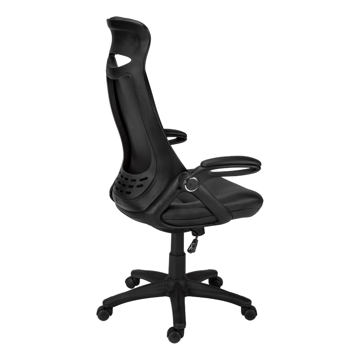 OFFICE CHAIR - BLACK LEATHERETTE / MULTIPLE POSITION