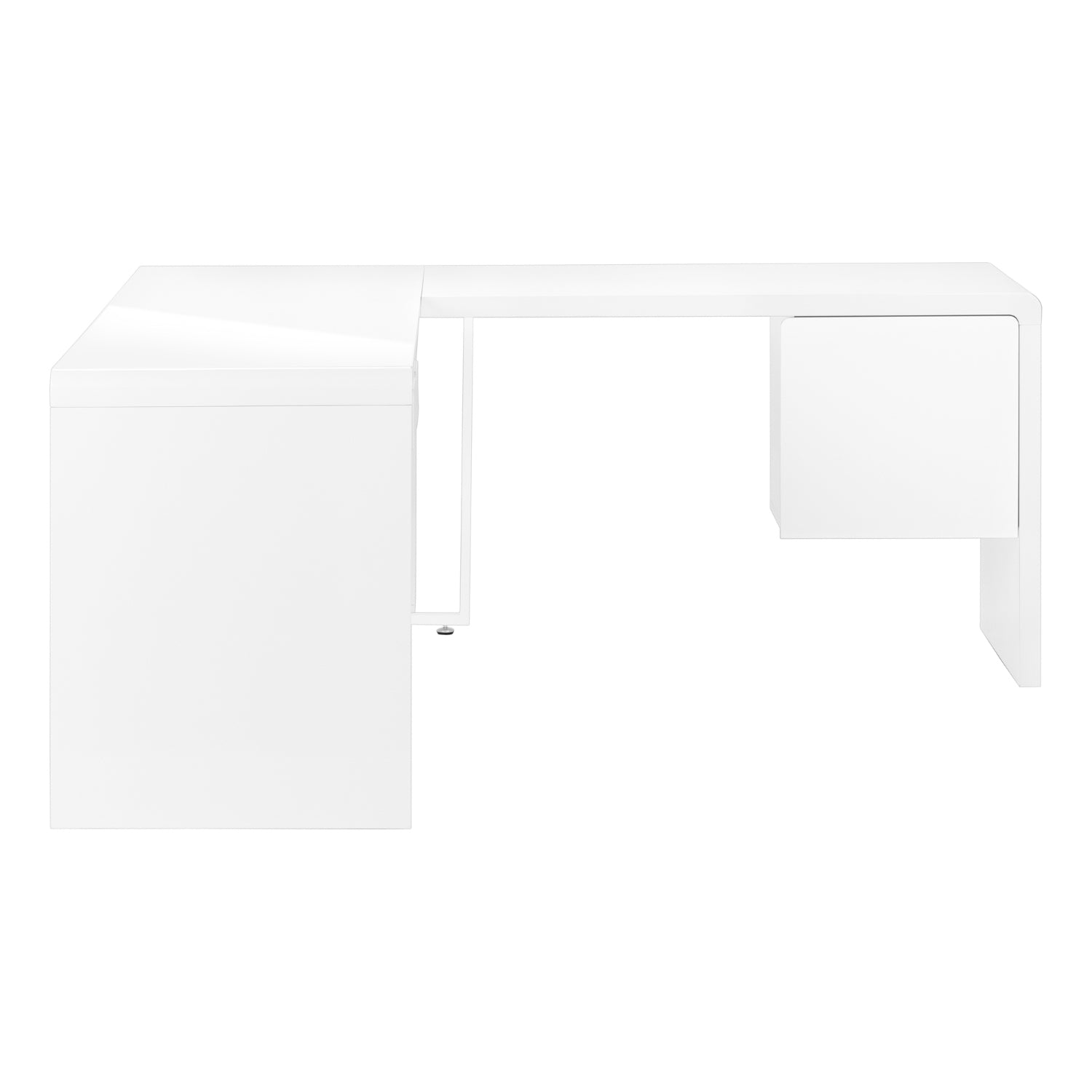 Alarion - Corner Desk - Glossy White
