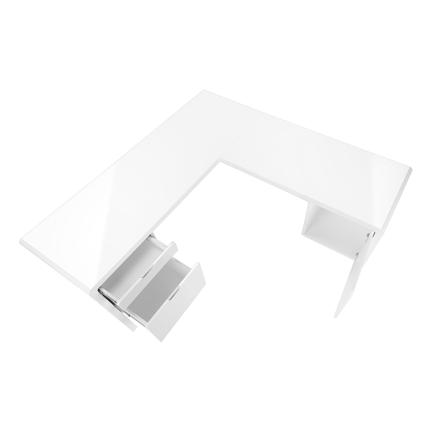 Alarion - Corner Desk - Glossy White