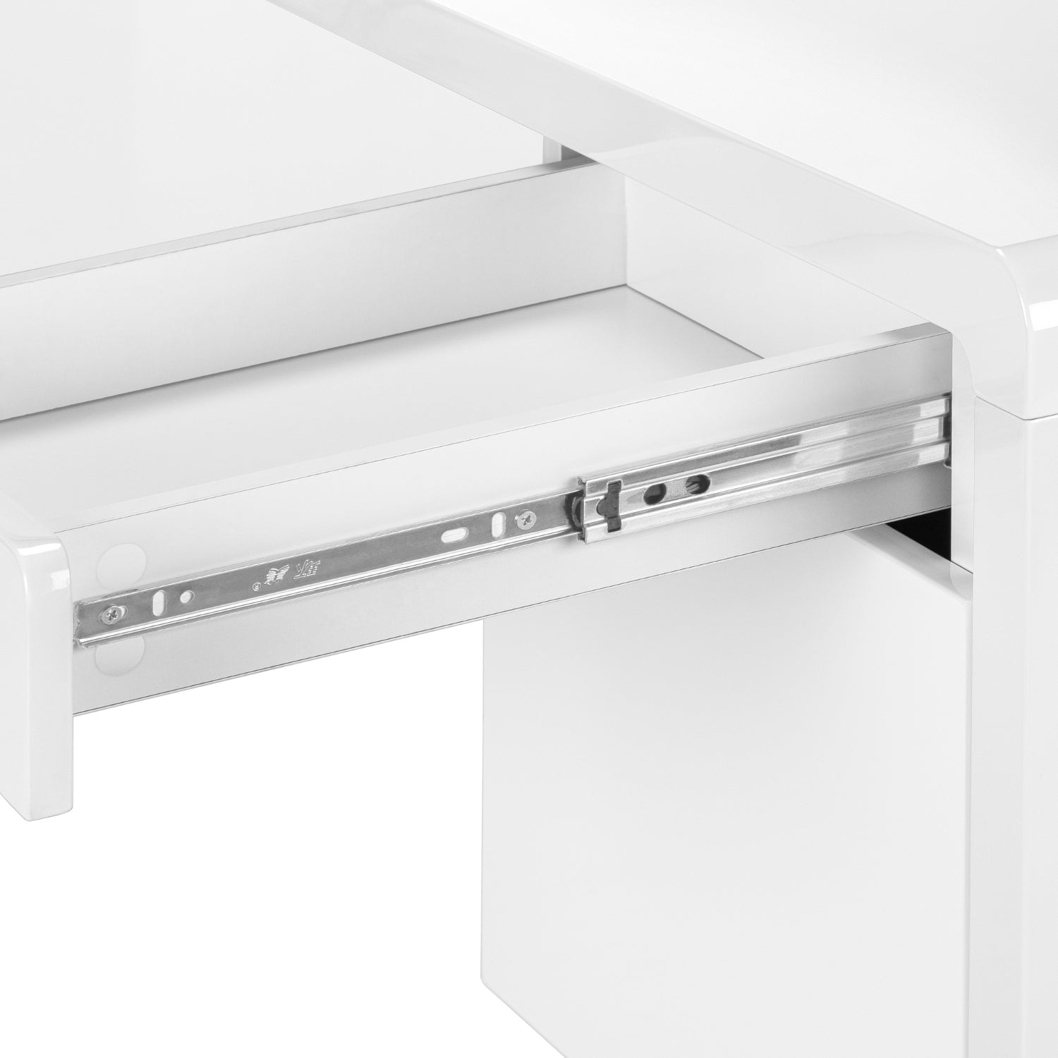 Alarion - Corner Desk - Glossy White