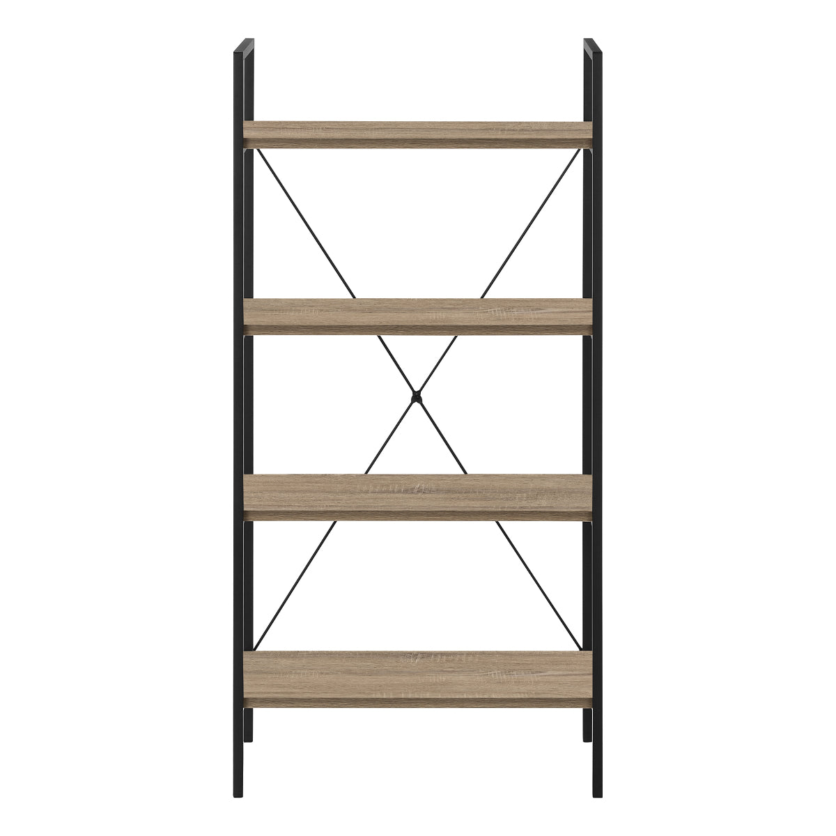 SHELF - 48"H / DARK TAUPE / BLACK METAL