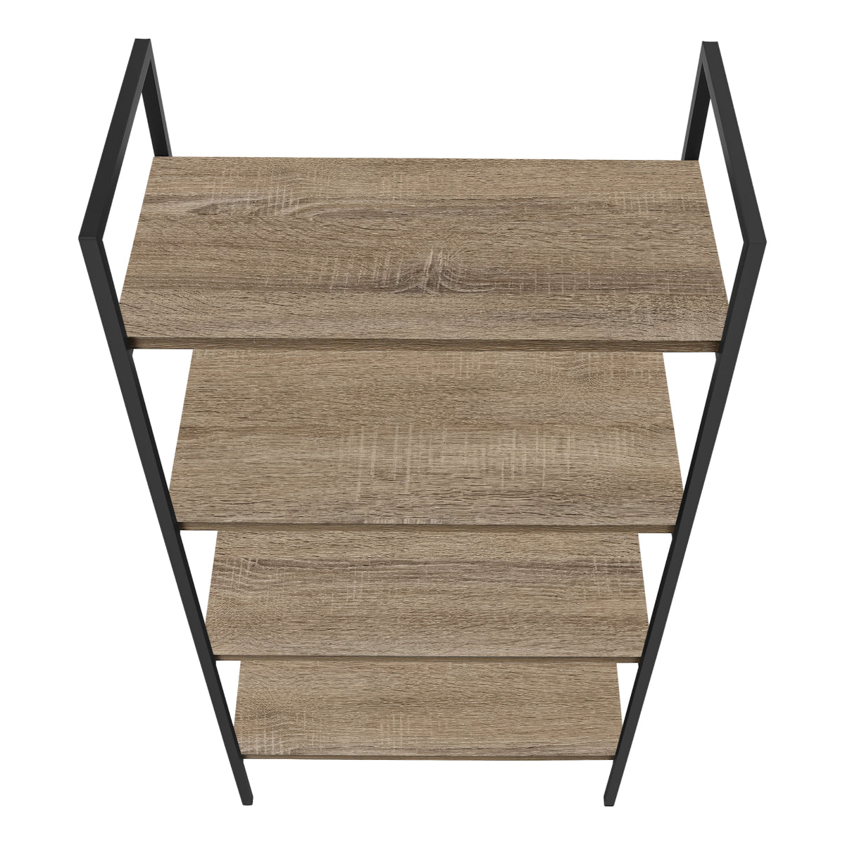 SHELF - 48"H / DARK TAUPE / BLACK METAL