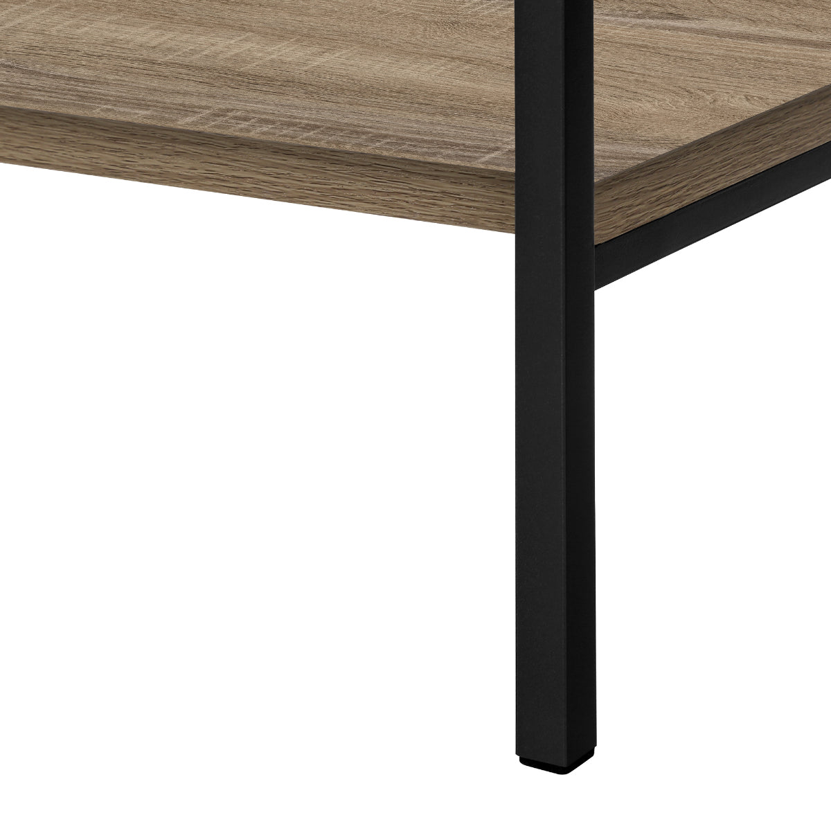 SHELF - 48"H / DARK TAUPE / BLACK METAL