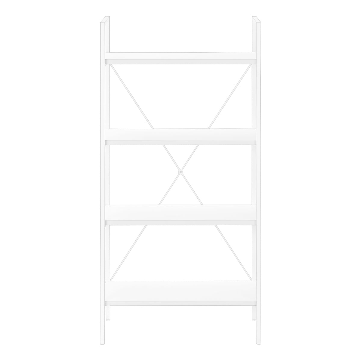 SHELF - 48"H / WHITE / WHITE METAL