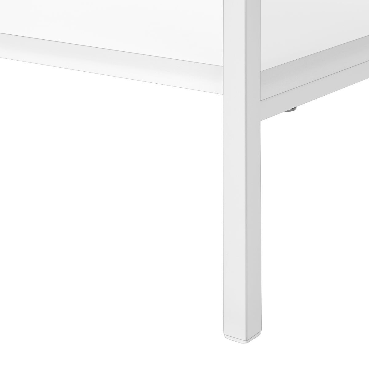 SHELF - 48"H / WHITE / WHITE METAL