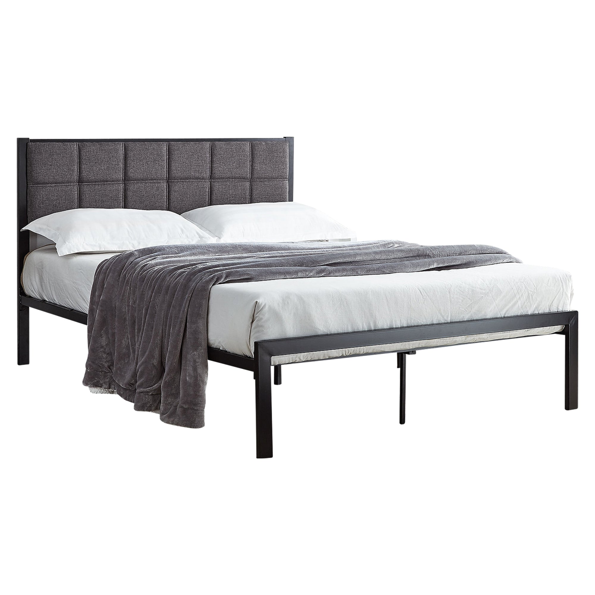 Esther - Full Bed - Grey Fabric