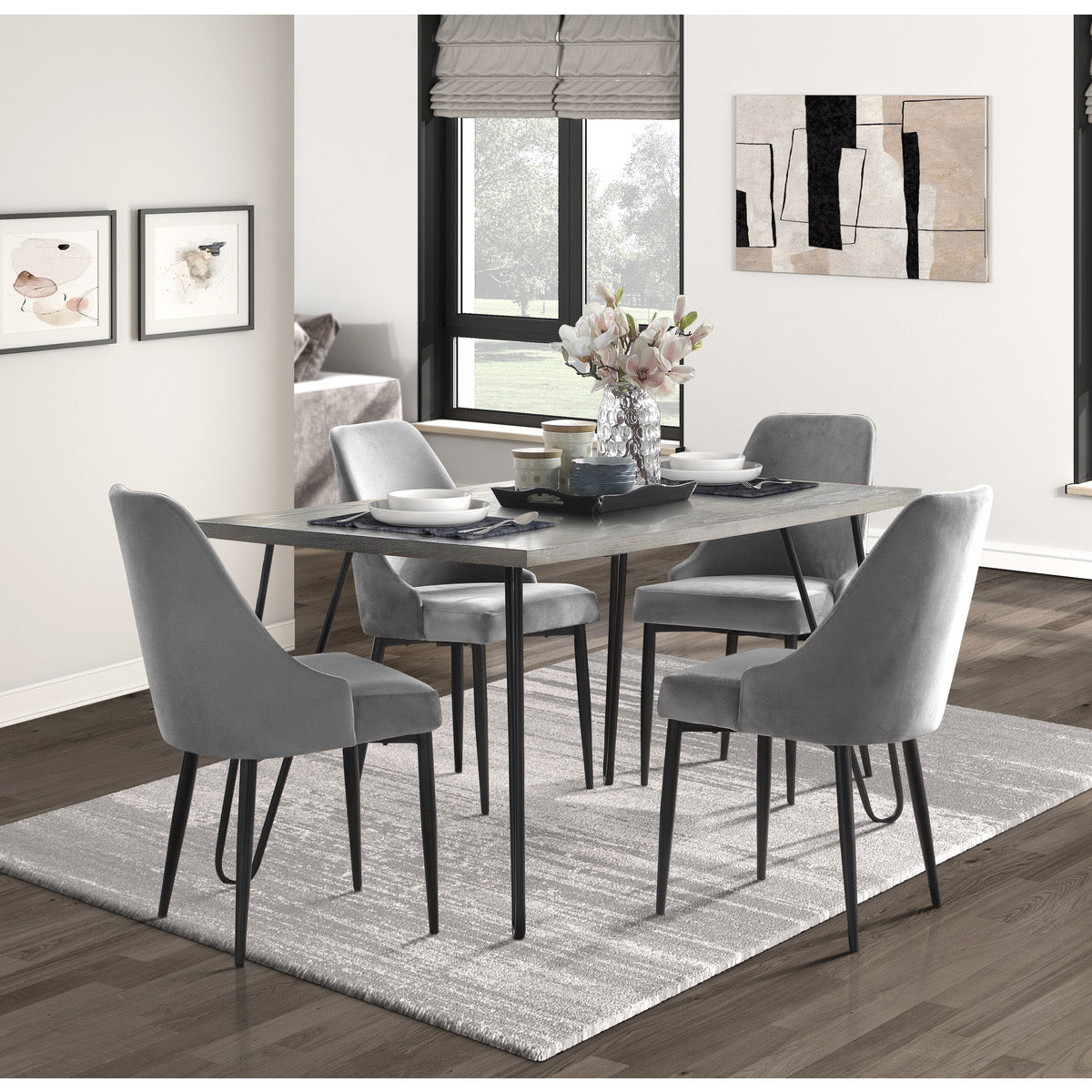 Keene - Dining Table - Grey