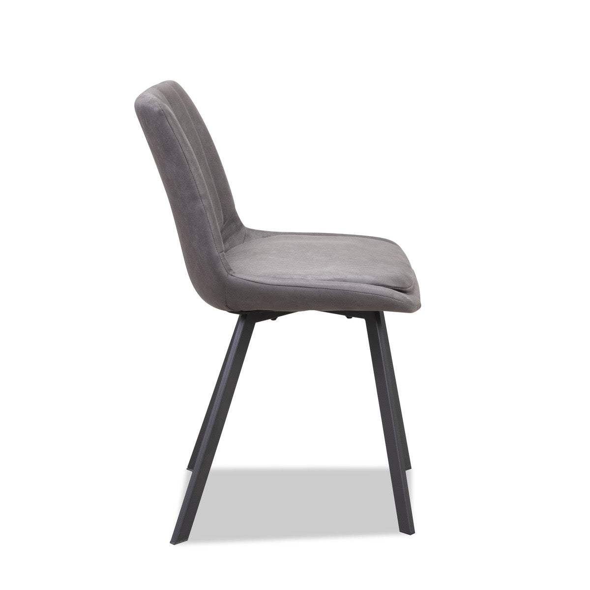 Carrie - Chaise de Salle à Manger - Tissu Gris Anthracite