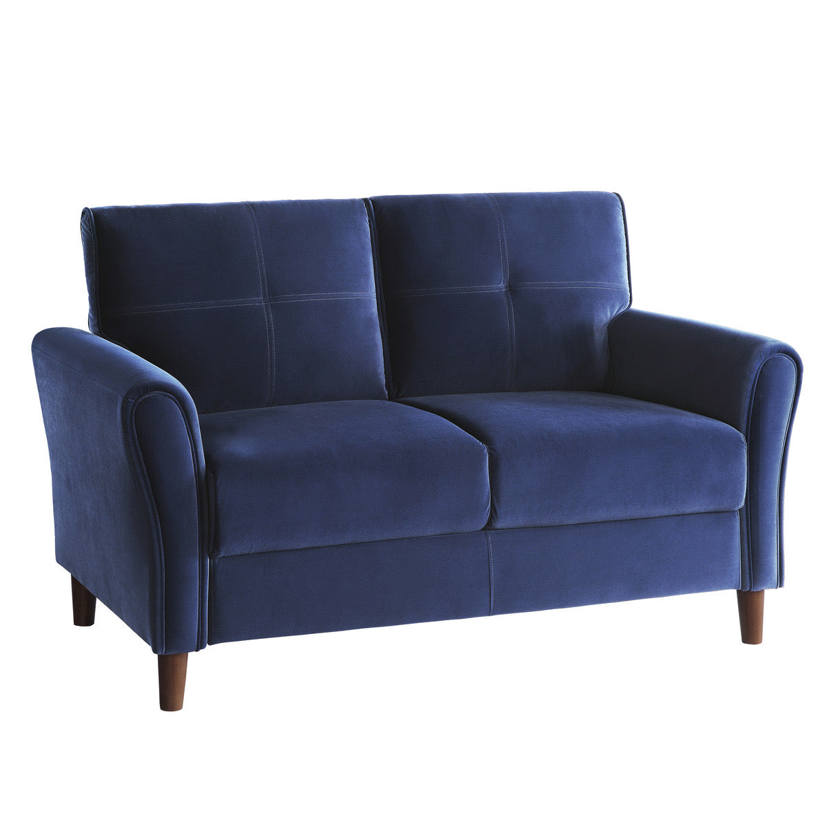 Causeuse - Velour Bleu - Dunleith