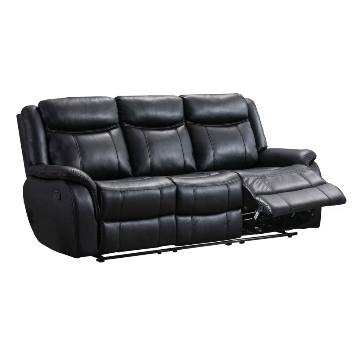 Paxton - Reclining Sofa - Black Leather