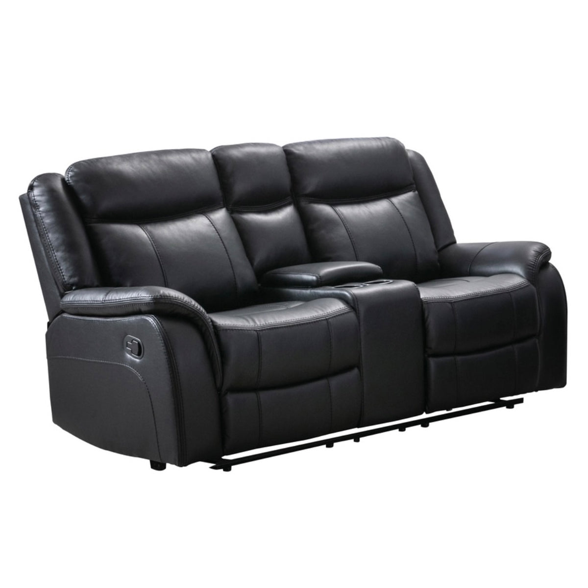 Paxton - Reclining Sofa - Black Leather