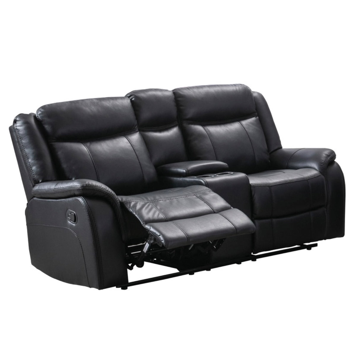 Paxton - Reclining Sofa - Black Leather