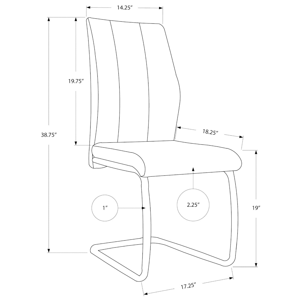 Alina - Chaise de Salle à Manger - Tissu Taupe
