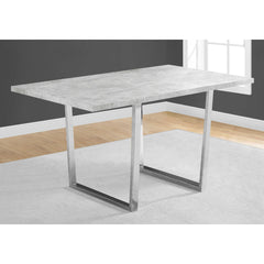 Table A Manger - 36"X 60 / Gris Cimente / Metal Chrome