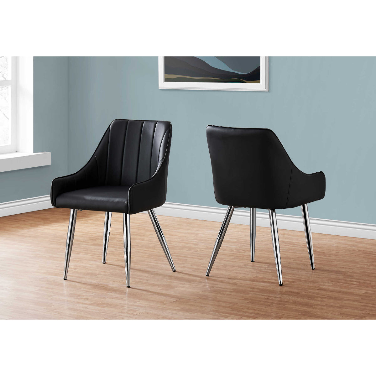 Vera - Dining Chair - Black PU Leather