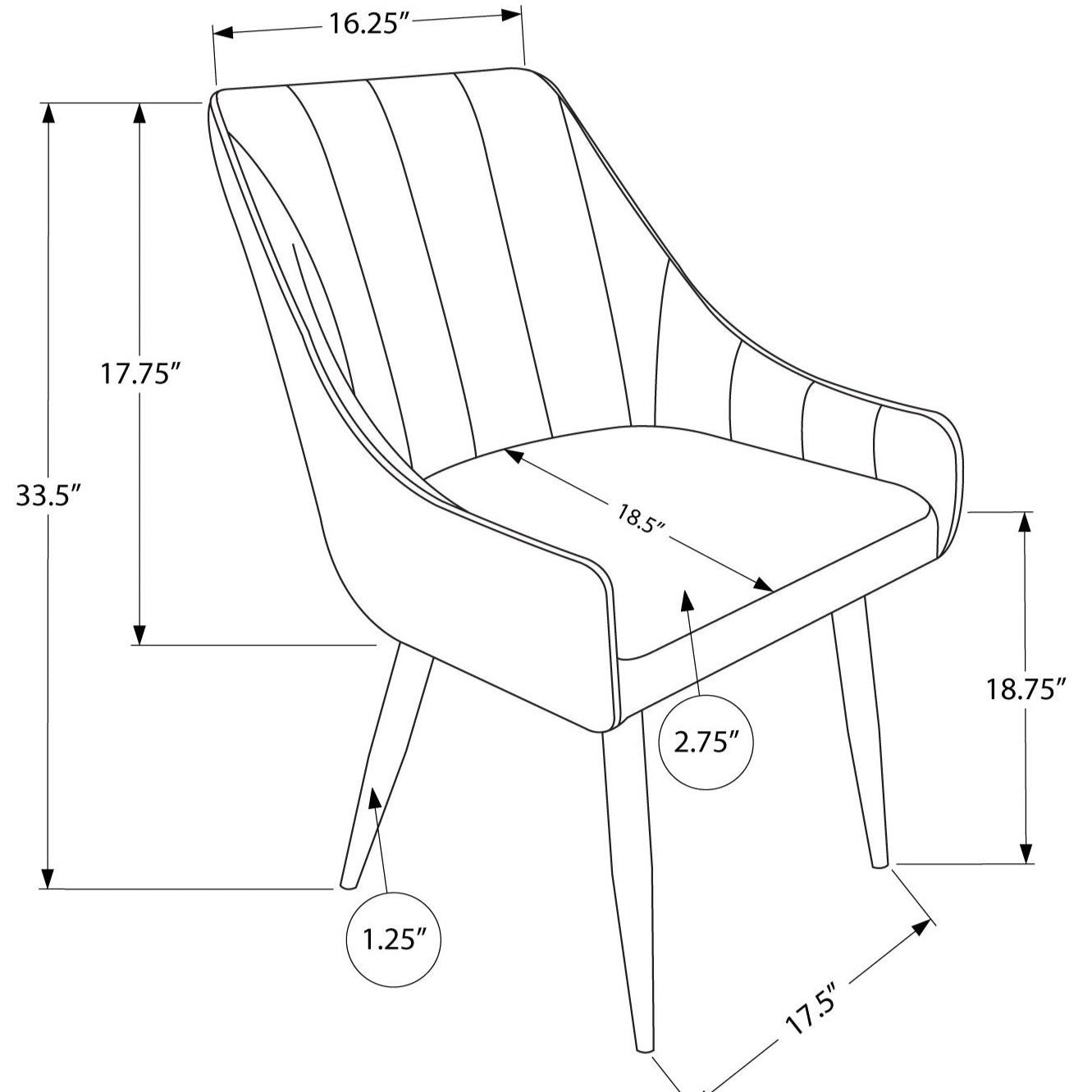 Vera - Dining Chair - Taupe Fabric