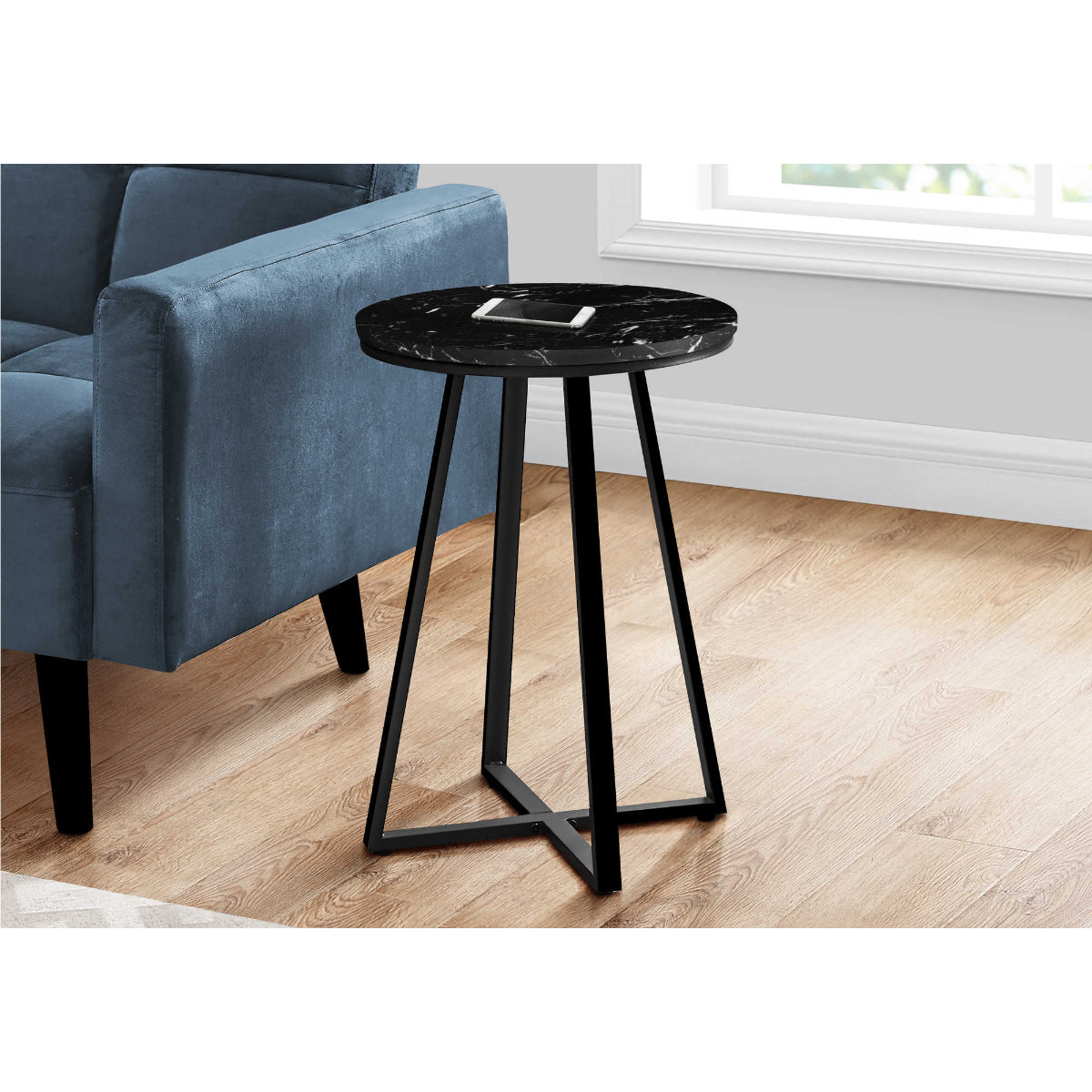 Florence - Side Table - Black Marble