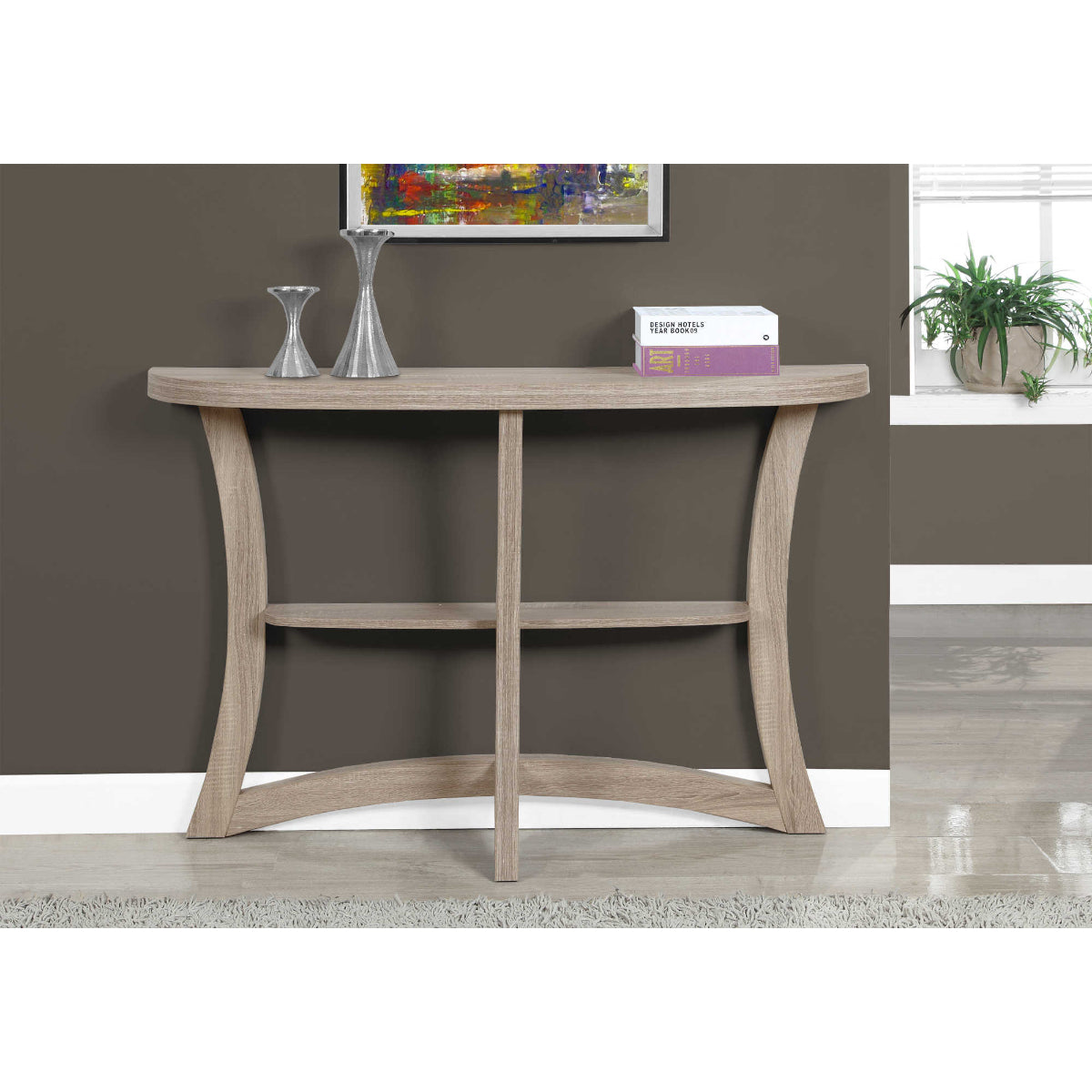 Edith - Console Table - Dark Taupe