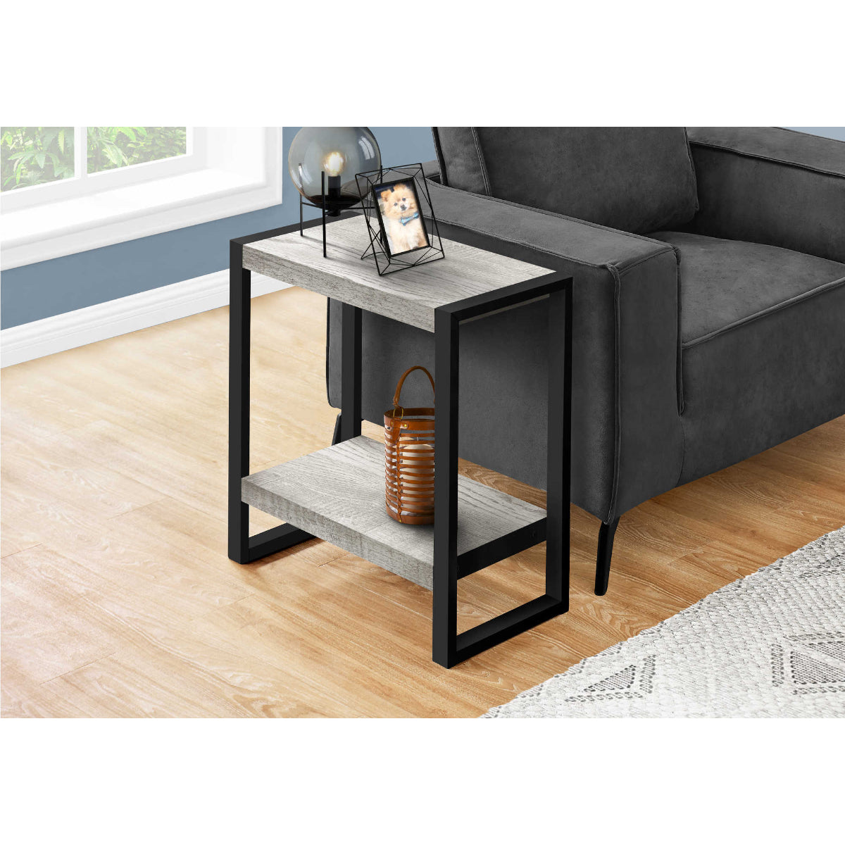 Amari - Side Table - Gray Faux Wood