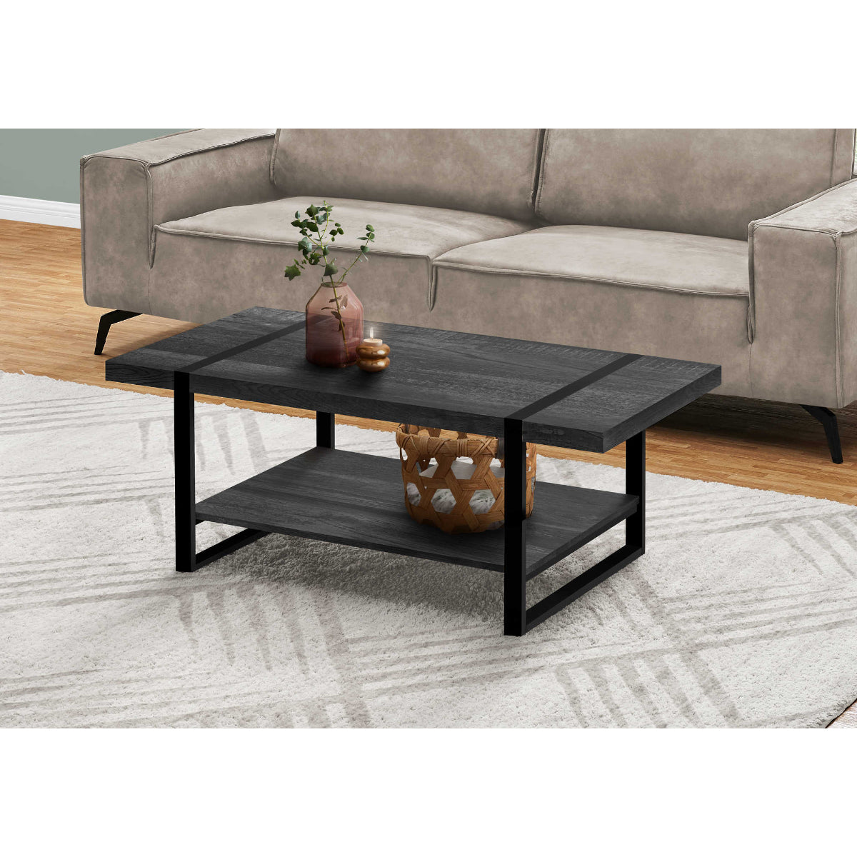 Amari - Coffee Table - Black Faux Wood