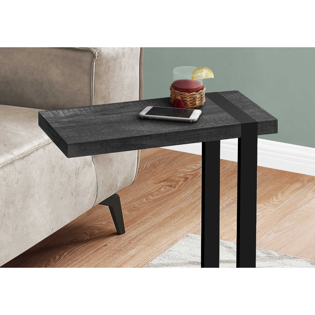 Amari - Side Table - Black Faux Wood