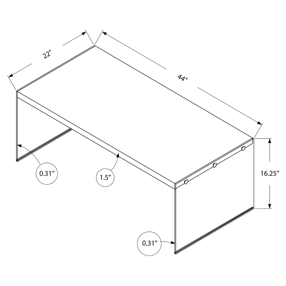Milo - Coffee Table - Glossy White