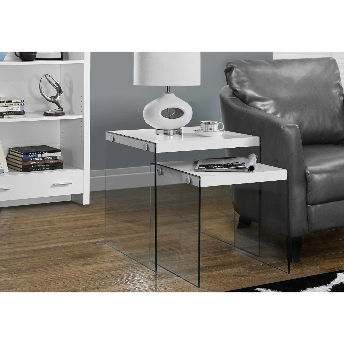 Milo - Nesting Tables - Glossy White