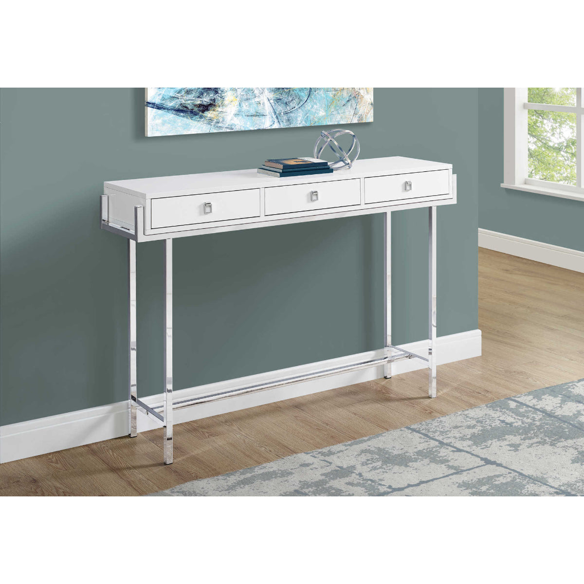 Mathis - Console Table - Glossy White
