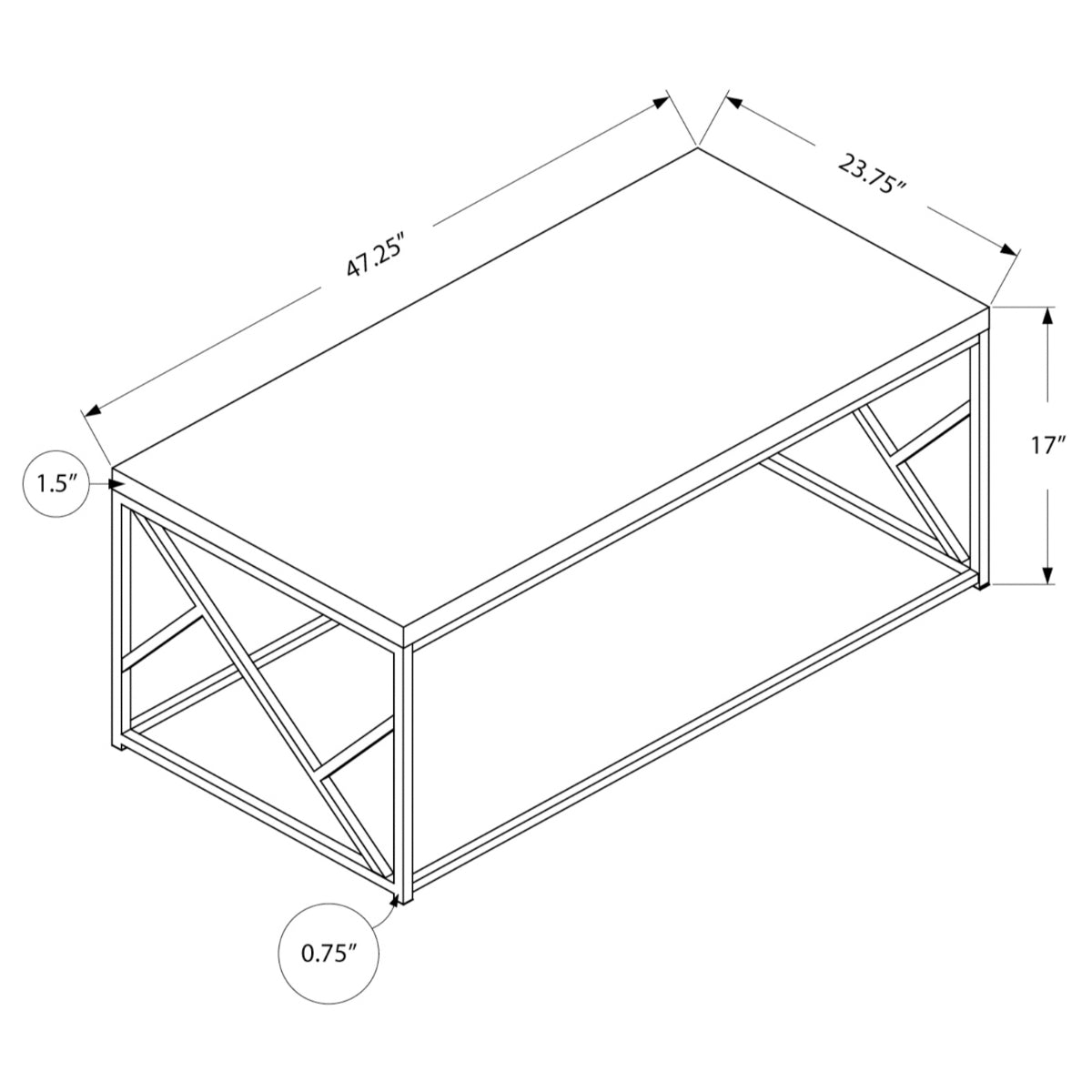 Finley - Coffee Table - Cement Grey