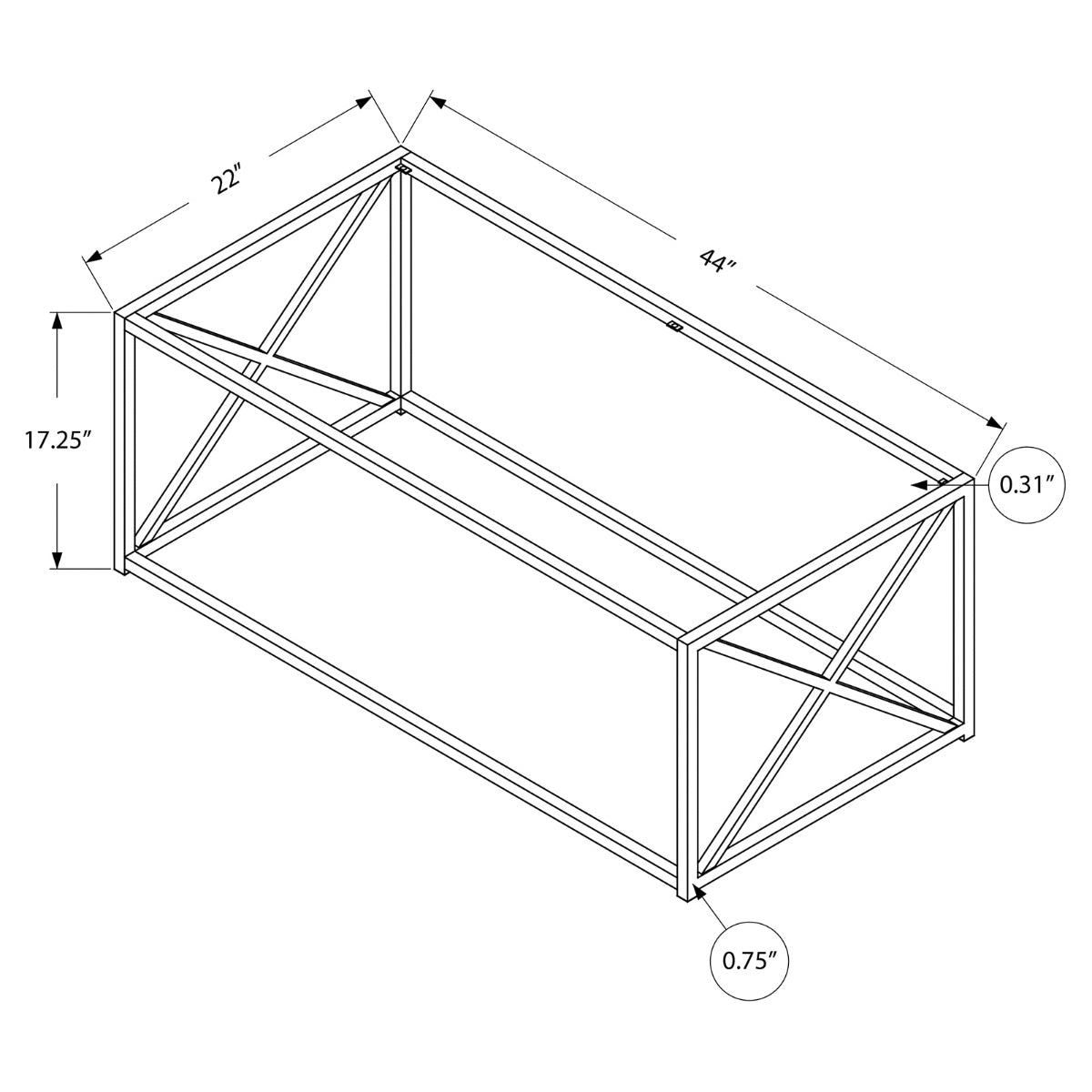 Ayla - Coffee Table - Tempered Glass