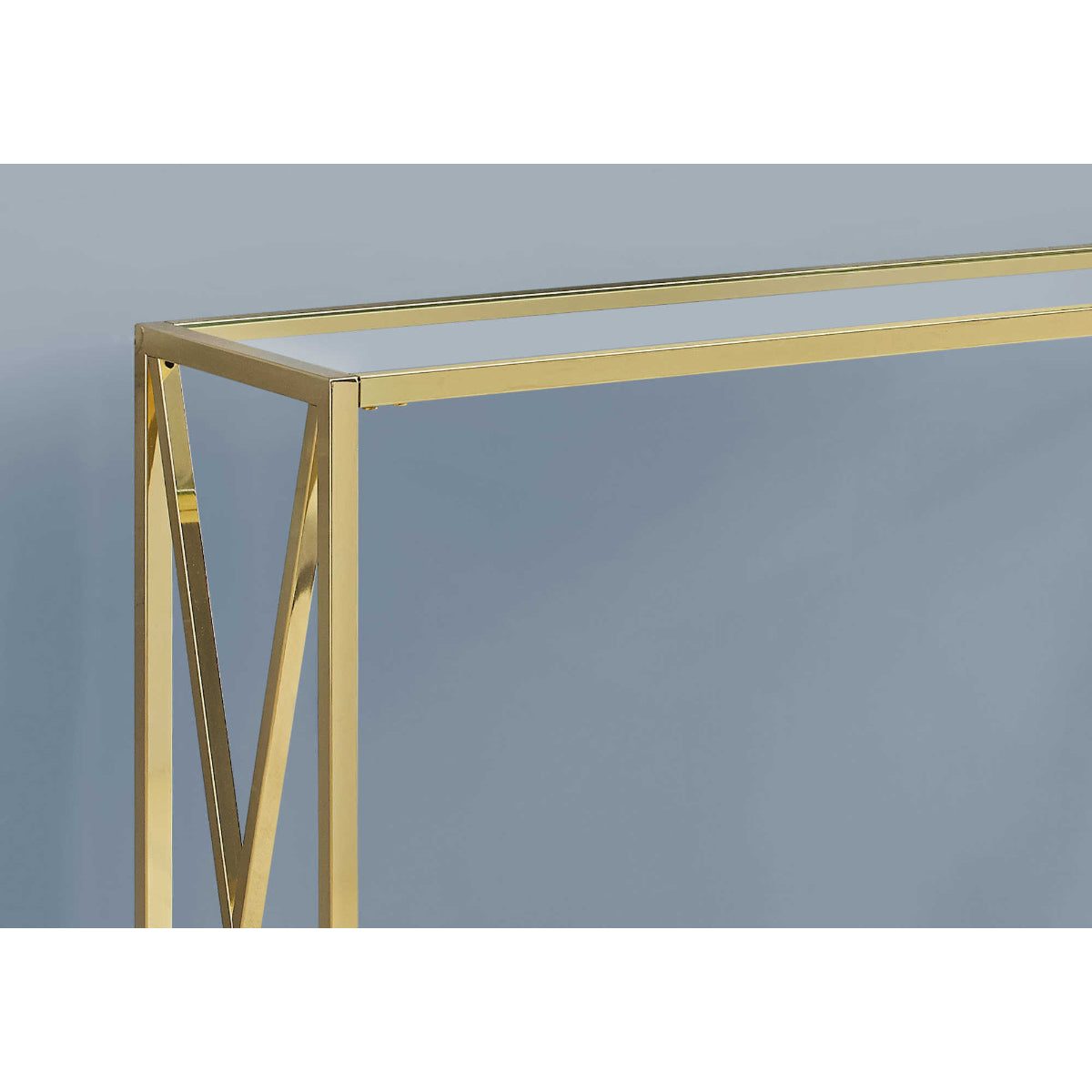 Ayla - Console Table - Tempered Glass / Gold
