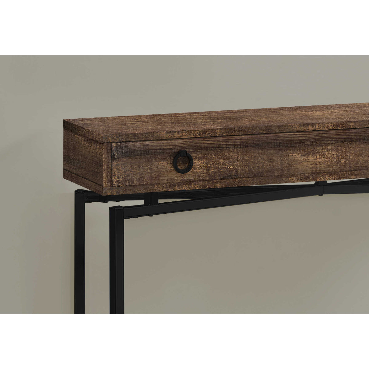 Mathis- Console Table - Brown Faux Wood