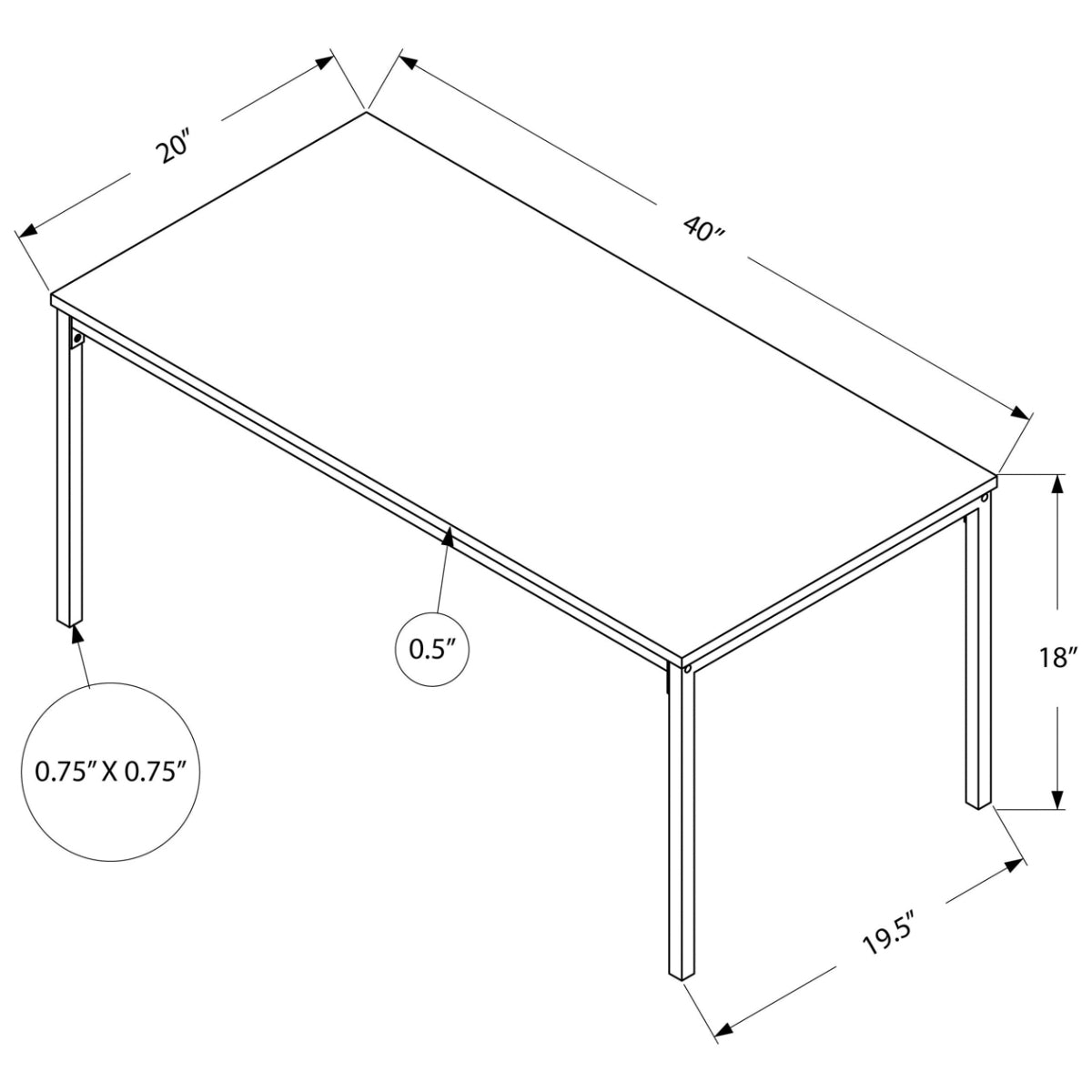 Iris - Coffee Table - Dark Taupe