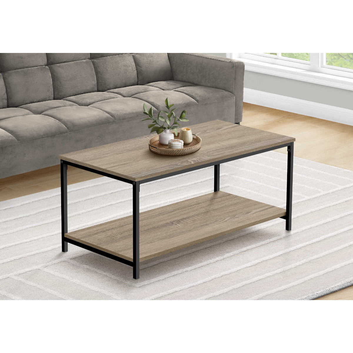 Ezra - Coffee Table - Dark Taupe