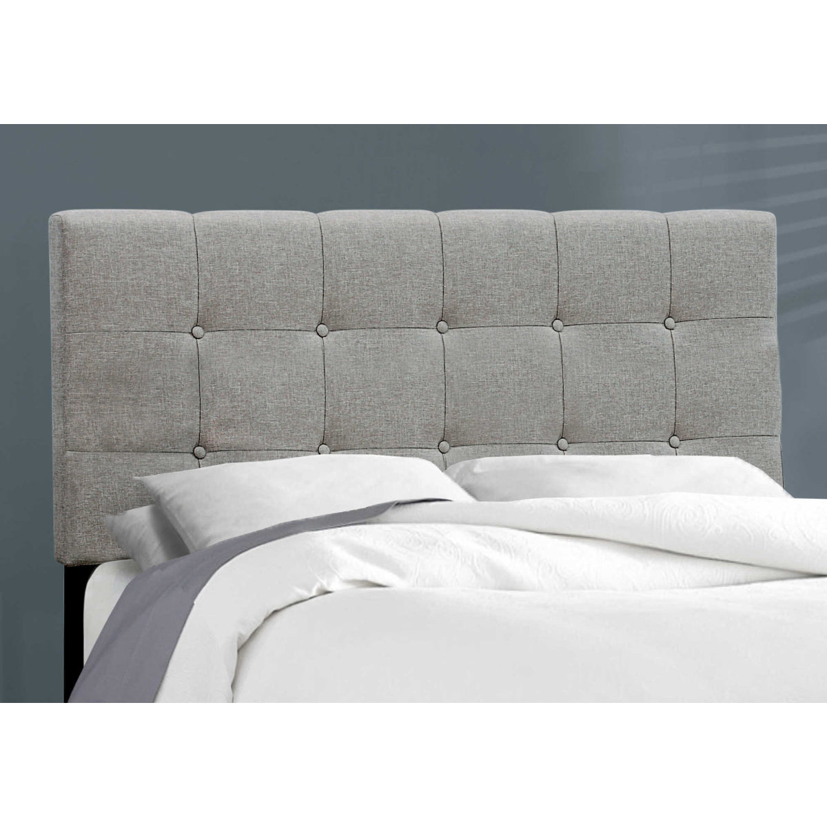 Clemence - Full Bed - Grey Fabric