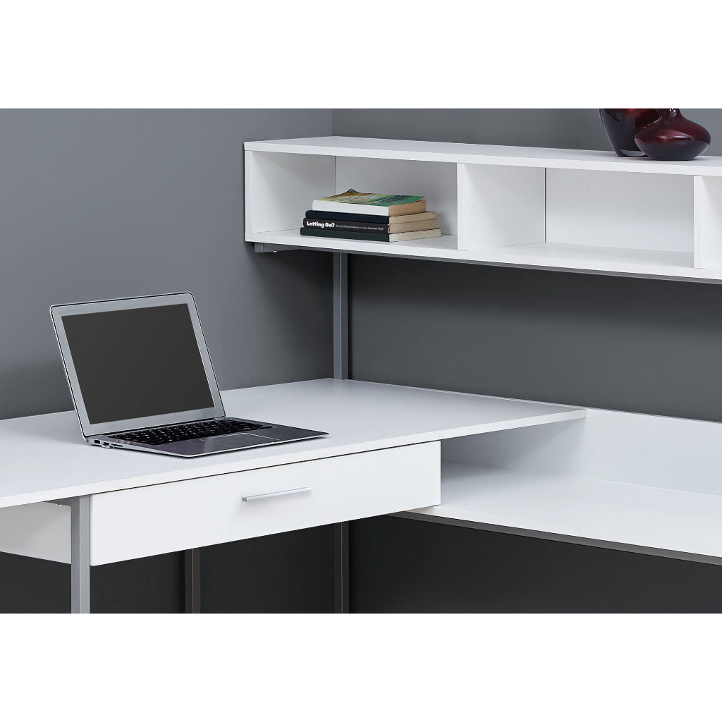 Miro - Corner desk - White and gray metal