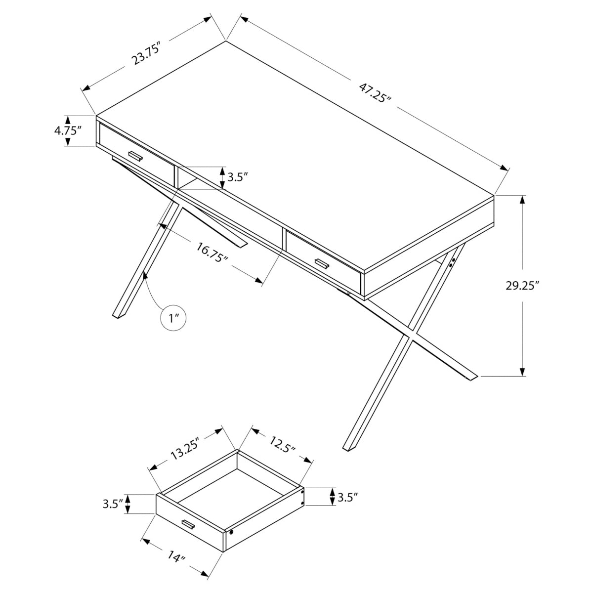 Solvea - Office desk - 48 in