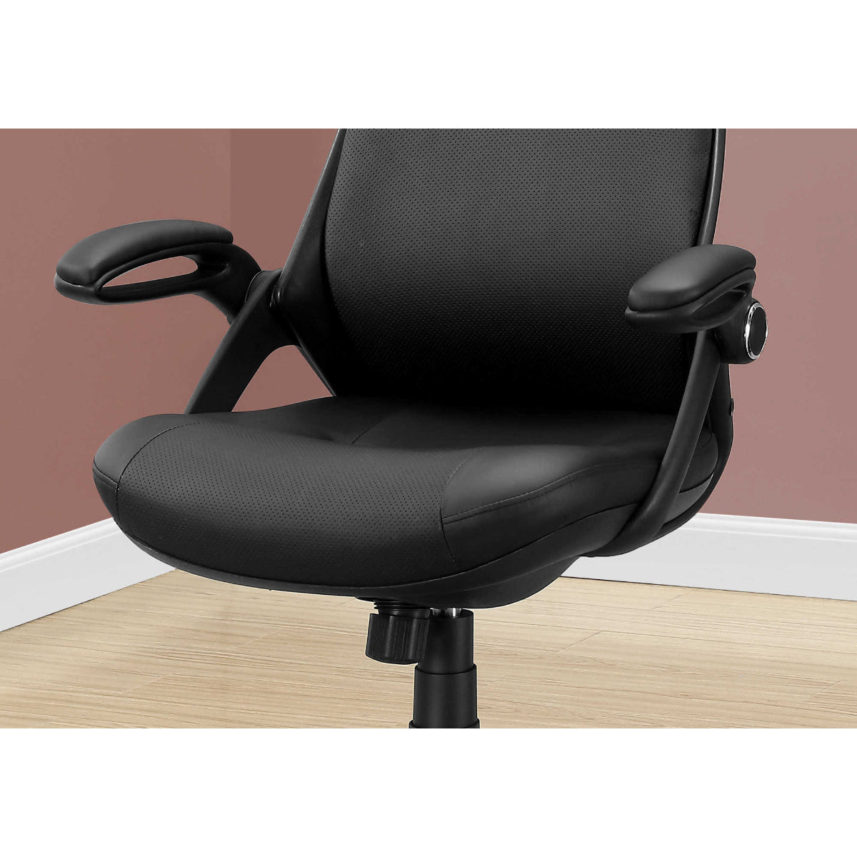 OFFICE CHAIR - BLACK LEATHERETTE / MULTIPLE POSITION