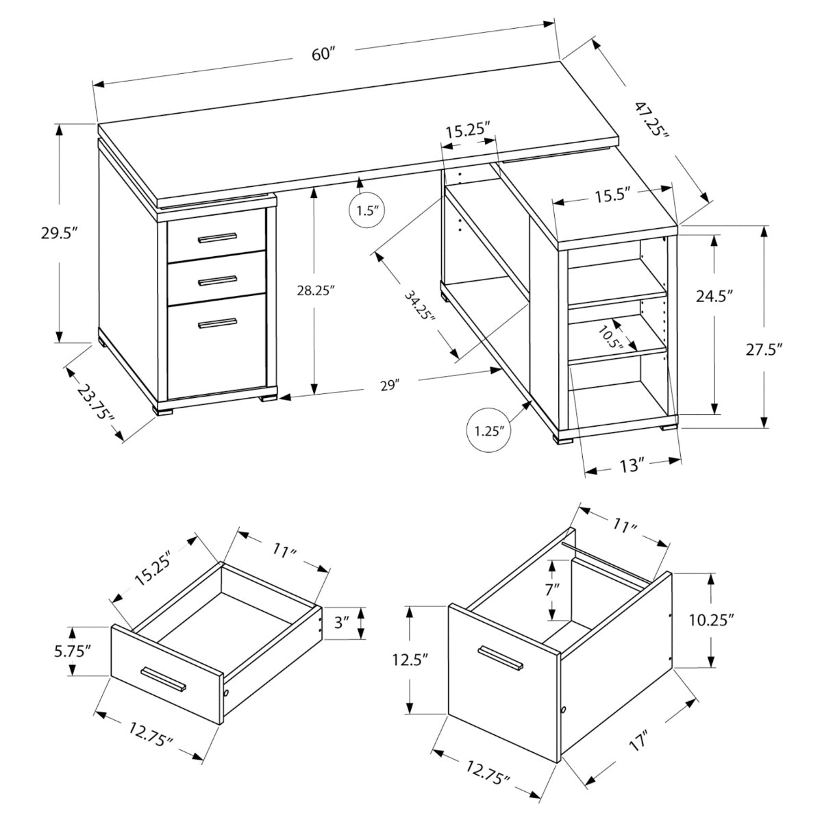 Olen - Corner office desk