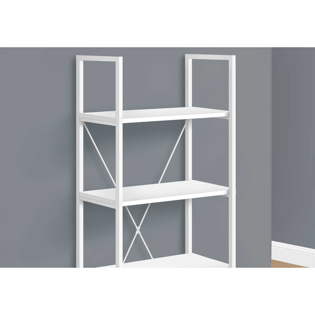 SHELF - 48"H / WHITE / WHITE METAL