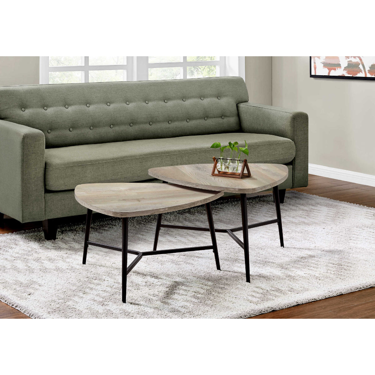 Anaïs - Coffee table set - Faux Wood Taupe