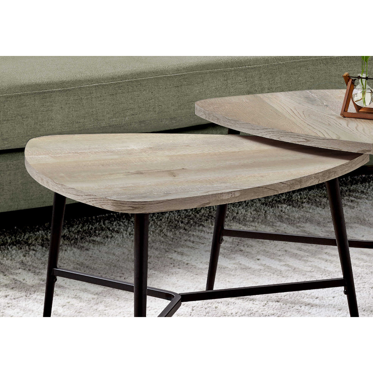 Anaïs - Coffee table set - Faux Wood Taupe