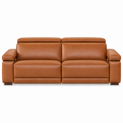 Levanto - Power Reclining Condo Sofa - Genuine Cognac Leather