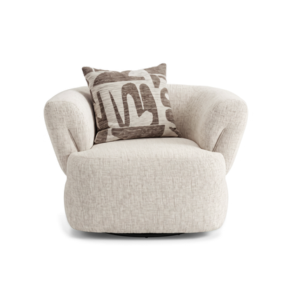 Celine - Swivel Chair - Beige Fabric